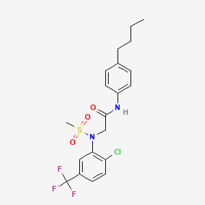 N~1~-(4-butylphenyl)-N~2~-[2-chloro-5-(trifluoromethyl)phenyl]-N~2~-(methylsulfonyl)glycinamide