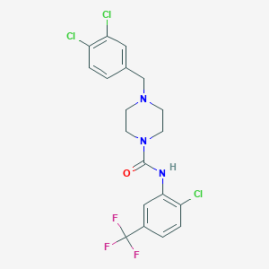 N-[2-chloro-5-(trifluoromethyl)phenyl]-4-(3,4-dichlorobenzyl)-1-piperazinecarboxamide