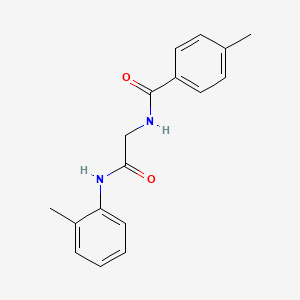 molecular formula C17H18N2O2 B4743929 4-methyl-N-{2-[(2-methylphenyl)amino]-2-oxoethyl}benzamide 