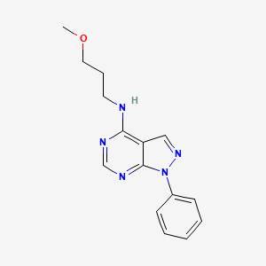 molecular formula C15H17N5O B4743931 N-(3-methoxypropyl)-1-phenyl-1H-pyrazolo[3,4-d]pyrimidin-4-amine 