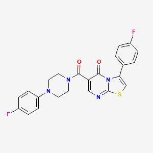 3-(4-fluorophenyl)-6-{[4-(4-fluorophenyl)-1-piperazinyl]carbonyl}-5H-[1,3]thiazolo[3,2-a]pyrimidin-5-one