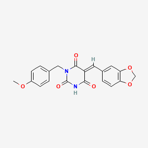 5-(1,3-benzodioxol-5-ylmethylene)-1-(4-methoxybenzyl)-2,4,6(1H,3H,5H)-pyrimidinetrione