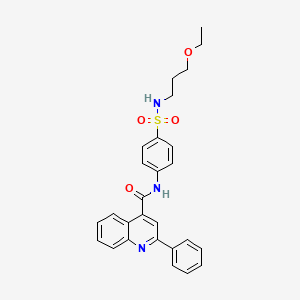 N-(4-{[(3-ethoxypropyl)amino]sulfonyl}phenyl)-2-phenyl-4-quinolinecarboxamide