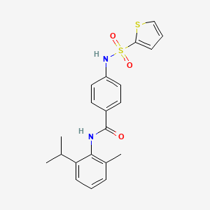 molecular formula C21H22N2O3S2 B4743981 N-(2-isopropyl-6-methylphenyl)-4-[(2-thienylsulfonyl)amino]benzamide 