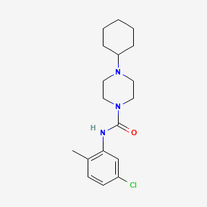 molecular formula C18H26ClN3O B4743990 N-(5-chloro-2-methylphenyl)-4-cyclohexyl-1-piperazinecarboxamide 