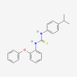 molecular formula C22H22N2OS B4743993 N-(4-isopropylphenyl)-N'-(2-phenoxyphenyl)thiourea 