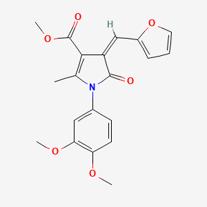 methyl 1-(3,4-dimethoxyphenyl)-4-(2-furylmethylene)-2-methyl-5-oxo-4,5-dihydro-1H-pyrrole-3-carboxylate