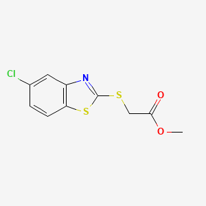 molecular formula C10H8ClNO2S2 B4744029 methyl [(5-chloro-1,3-benzothiazol-2-yl)thio]acetate 