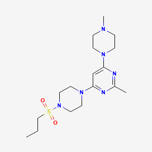 2-methyl-4-(4-methyl-1-piperazinyl)-6-[4-(propylsulfonyl)-1-piperazinyl]pyrimidine