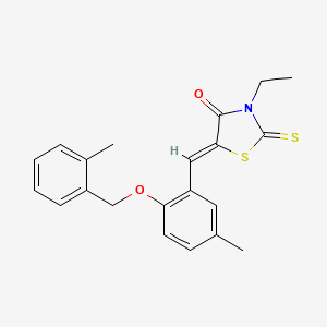 3-ethyl-5-{5-methyl-2-[(2-methylbenzyl)oxy]benzylidene}-2-thioxo-1,3-thiazolidin-4-one