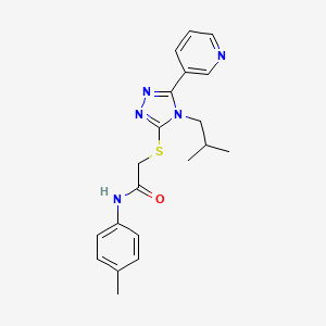 2-{[4-isobutyl-5-(3-pyridinyl)-4H-1,2,4-triazol-3-yl]thio}-N-(4-methylphenyl)acetamide