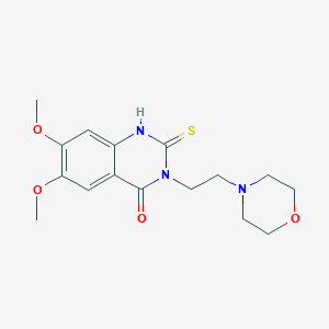 6,7-dimethoxy-3-[2-(4-morpholinyl)ethyl]-2-thioxo-2,3-dihydro-4(1H)-quinazolinone