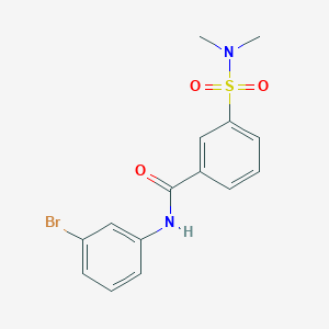 molecular formula C15H15BrN2O3S B4744194 N-(3-bromophenyl)-3-[(dimethylamino)sulfonyl]benzamide 