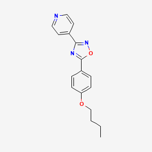 molecular formula C17H17N3O2 B4744199 4-[5-(4-butoxyphenyl)-1,2,4-oxadiazol-3-yl]pyridine 