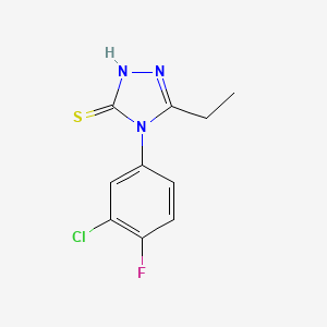 4-(3-chloro-4-fluorophenyl)-5-ethyl-4H-1,2,4-triazole-3-thiol