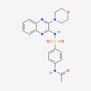 N-[4-({[3-(4-morpholinyl)-2-quinoxalinyl]amino}sulfonyl)phenyl]acetamide