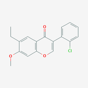 molecular formula C18H15ClO3 B4744240 3-(2-chlorophenyl)-6-ethyl-7-methoxy-4H-chromen-4-one 