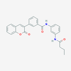 N-[3-(butyrylamino)phenyl]-3-(2-oxo-2H-chromen-3-yl)benzamide