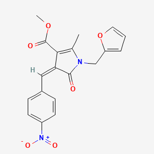 methyl 1-(2-furylmethyl)-2-methyl-4-(4-nitrobenzylidene)-5-oxo-4,5-dihydro-1H-pyrrole-3-carboxylate