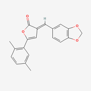 3-(1,3-benzodioxol-5-ylmethylene)-5-(2,5-dimethylphenyl)-2(3H)-furanone