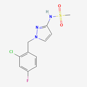 N-[1-(2-chloro-4-fluorobenzyl)-1H-pyrazol-3-yl]methanesulfonamide