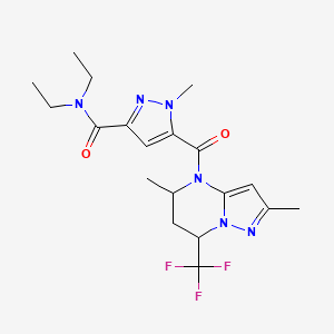 5-{[2,5-dimethyl-7-(trifluoromethyl)-6,7-dihydropyrazolo[1,5-a]pyrimidin-4(5H)-yl]carbonyl}-N,N-diethyl-1-methyl-1H-pyrazole-3-carboxamide