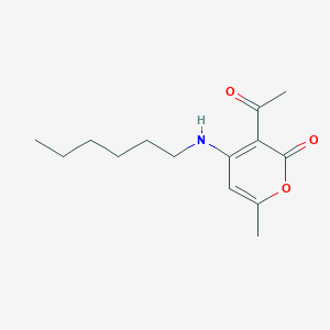 3-acetyl-4-(hexylamino)-6-methyl-2H-pyran-2-one