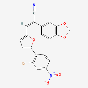 2-(1,3-benzodioxol-5-yl)-3-[5-(2-bromo-4-nitrophenyl)-2-furyl]acrylonitrile