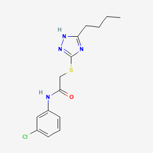 molecular formula C14H17ClN4OS B4744330 2-[(5-butyl-4H-1,2,4-triazol-3-yl)thio]-N-(3-chlorophenyl)acetamide 