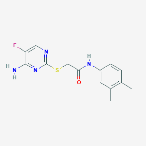 2-[(4-amino-5-fluoro-2-pyrimidinyl)thio]-N-(3,4-dimethylphenyl)acetamide