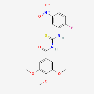 N-{[(2-fluoro-5-nitrophenyl)amino]carbonothioyl}-3,4,5-trimethoxybenzamide