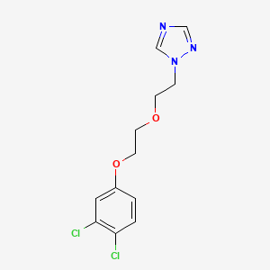 molecular formula C12H13Cl2N3O2 B4744402 1-{2-[2-(3,4-dichlorophenoxy)ethoxy]ethyl}-1H-1,2,4-triazole 