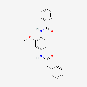 molecular formula C22H20N2O3 B4744439 N-{2-methoxy-4-[(phenylacetyl)amino]phenyl}benzamide 