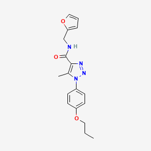 molecular formula C18H20N4O3 B4744445 N-(2-furylmethyl)-5-methyl-1-(4-propoxyphenyl)-1H-1,2,3-triazole-4-carboxamide 