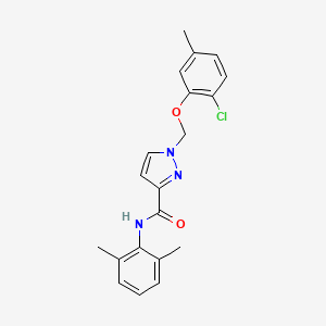 molecular formula C20H20ClN3O2 B4744463 1-[(2-chloro-5-methylphenoxy)methyl]-N-(2,6-dimethylphenyl)-1H-pyrazole-3-carboxamide 