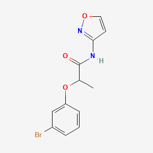 molecular formula C12H11BrN2O3 B4744473 2-(3-bromophenoxy)-N-3-isoxazolylpropanamide 