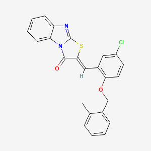 molecular formula C24H17ClN2O2S B4744475 2-{5-chloro-2-[(2-methylbenzyl)oxy]benzylidene}[1,3]thiazolo[3,2-a]benzimidazol-3(2H)-one 