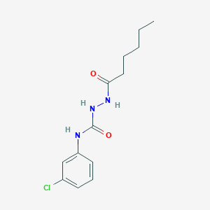 molecular formula C13H18ClN3O2 B4744477 N-(3-chlorophenyl)-2-hexanoylhydrazinecarboxamide 