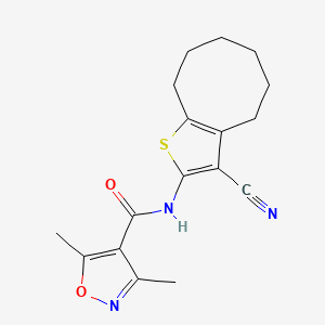 N-(3-cyano-4,5,6,7,8,9-hexahydrocycloocta[b]thien-2-yl)-3,5-dimethyl-4-isoxazolecarboxamide