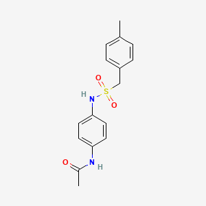 molecular formula C16H18N2O3S B4744507 N-(4-{[(4-methylbenzyl)sulfonyl]amino}phenyl)acetamide 