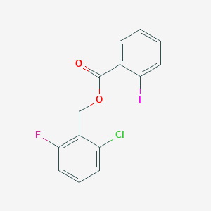 molecular formula C14H9ClFIO2 B4744513 2-chloro-6-fluorobenzyl 2-iodobenzoate 