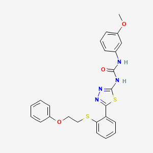 N-(3-methoxyphenyl)-N'-(5-{2-[(2-phenoxyethyl)thio]phenyl}-1,3,4-thiadiazol-2-yl)urea