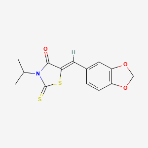 5-(1,3-benzodioxol-5-ylmethylene)-3-isopropyl-2-thioxo-1,3-thiazolidin-4-one