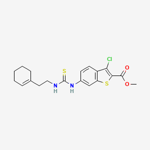 methyl 3-chloro-6-[({[2-(1-cyclohexen-1-yl)ethyl]amino}carbonothioyl)amino]-1-benzothiophene-2-carboxylate