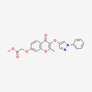 methyl ({2-methyl-4-oxo-3-[(1-phenyl-1H-pyrazol-4-yl)oxy]-4H-chromen-7-yl}oxy)acetate