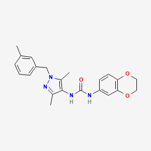 N-(2,3-dihydro-1,4-benzodioxin-6-yl)-N'-[3,5-dimethyl-1-(3-methylbenzyl)-1H-pyrazol-4-yl]urea