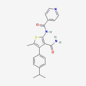 N-[3-(aminocarbonyl)-4-(4-isopropylphenyl)-5-methyl-2-thienyl]isonicotinamide