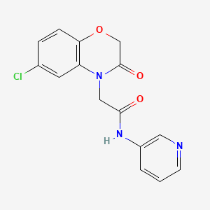 2-(6-chloro-3-oxo-2,3-dihydro-4H-1,4-benzoxazin-4-yl)-N-3-pyridinylacetamide