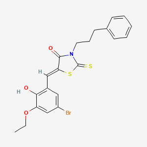 5-(5-bromo-3-ethoxy-2-hydroxybenzylidene)-3-(3-phenylpropyl)-2-thioxo-1,3-thiazolidin-4-one