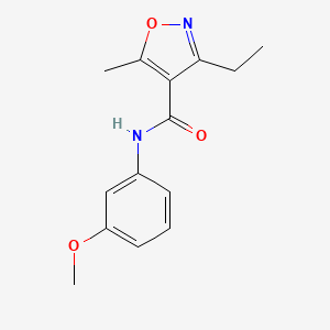 3-ethyl-N-(3-methoxyphenyl)-5-methyl-4-isoxazolecarboxamide